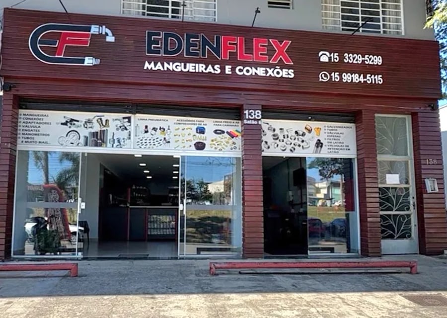 Fachada da loja EdenFlex Mangueiras e Conexões em Sorocaba